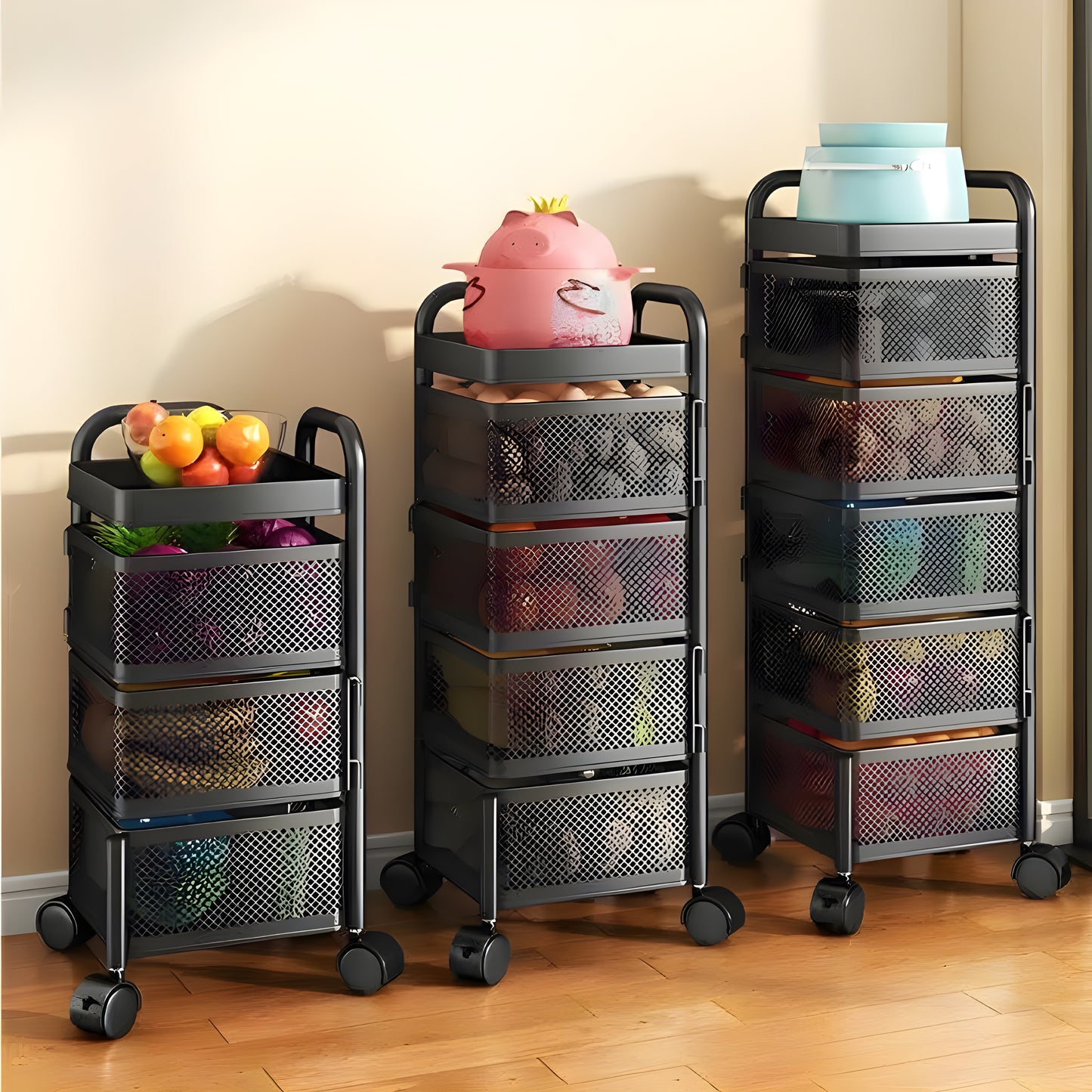 Multipurpose Kitchen Storage Rack with Wheels