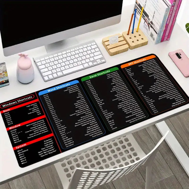 Large English Shortcut Keys Deskpad