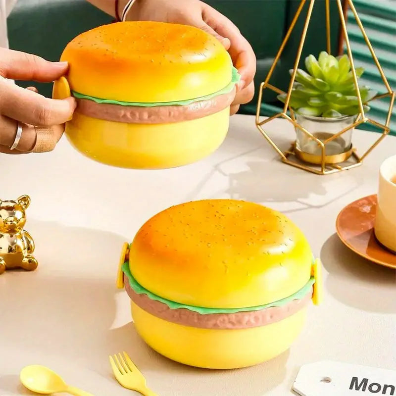 Cute Burger Shaped Lunch Box🍔