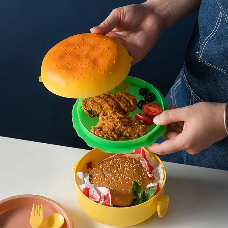 Cute Burger Shaped Lunch Box🍔