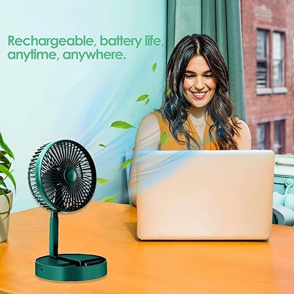 Powerful Rechargeable Folding Table Fan☢️