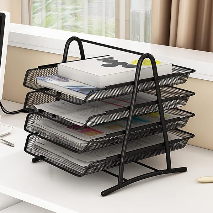 4 Tier Desktop Document Organizer Tray📁