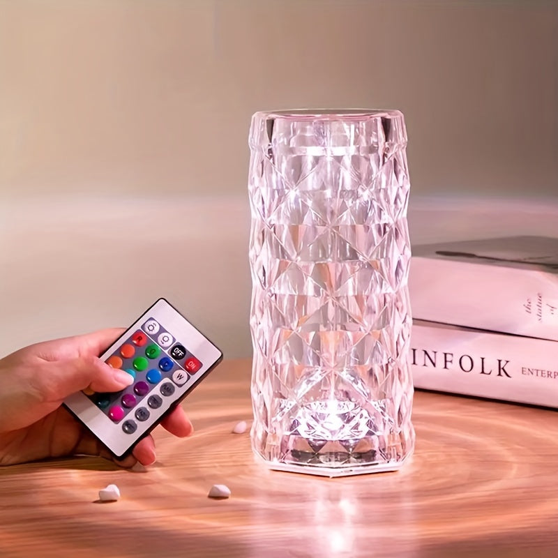 Rose Crystal Table Night Light