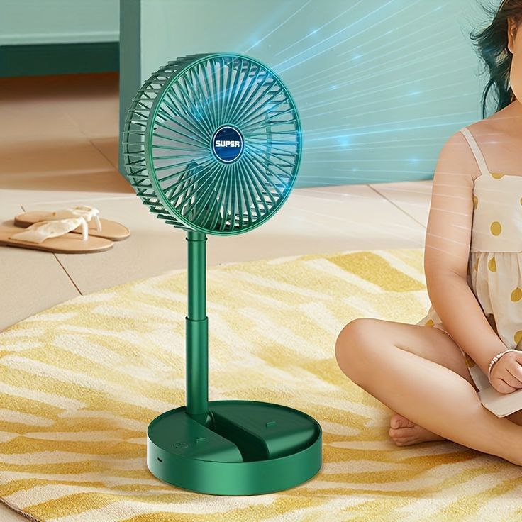 Powerful Rechargeable Folding Table Fan☢️