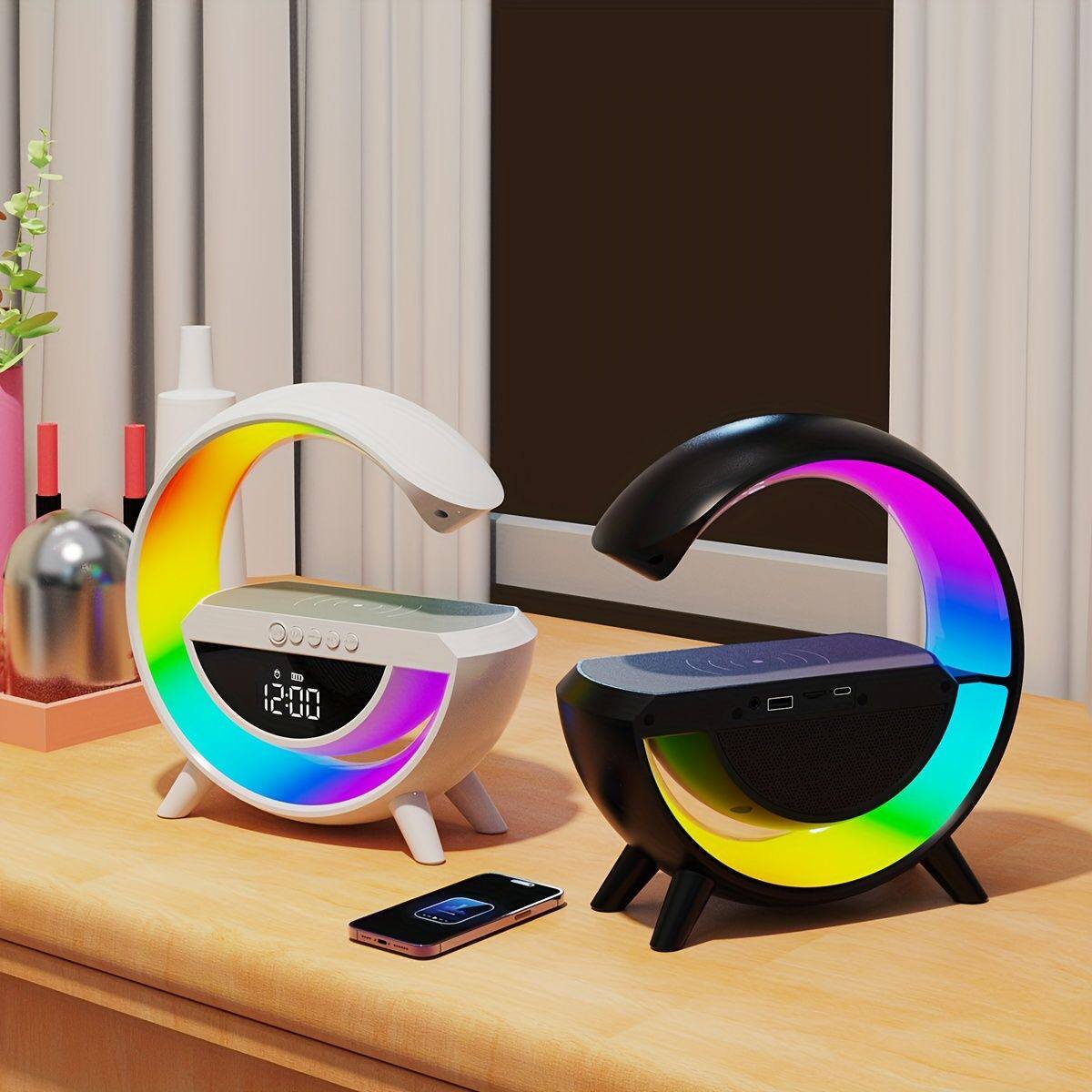 G Shape RGB Lamp + Speaker + Wireless Charger🌠