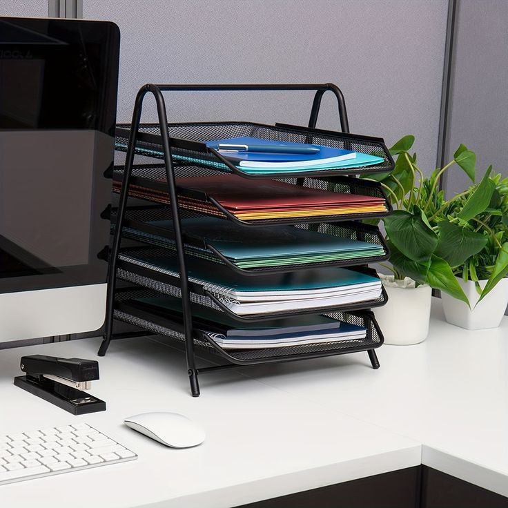 4 Tier Desktop Document Organizer Tray📁